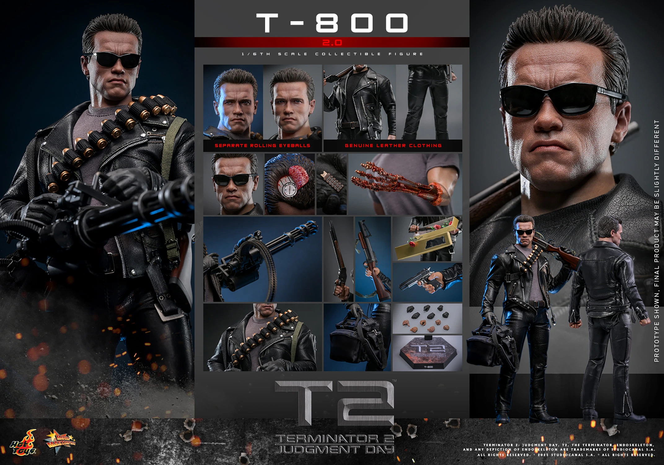 Terminator 2: Judgement Day T-800 (2.0) 1/6 Scale Figure - Okimono